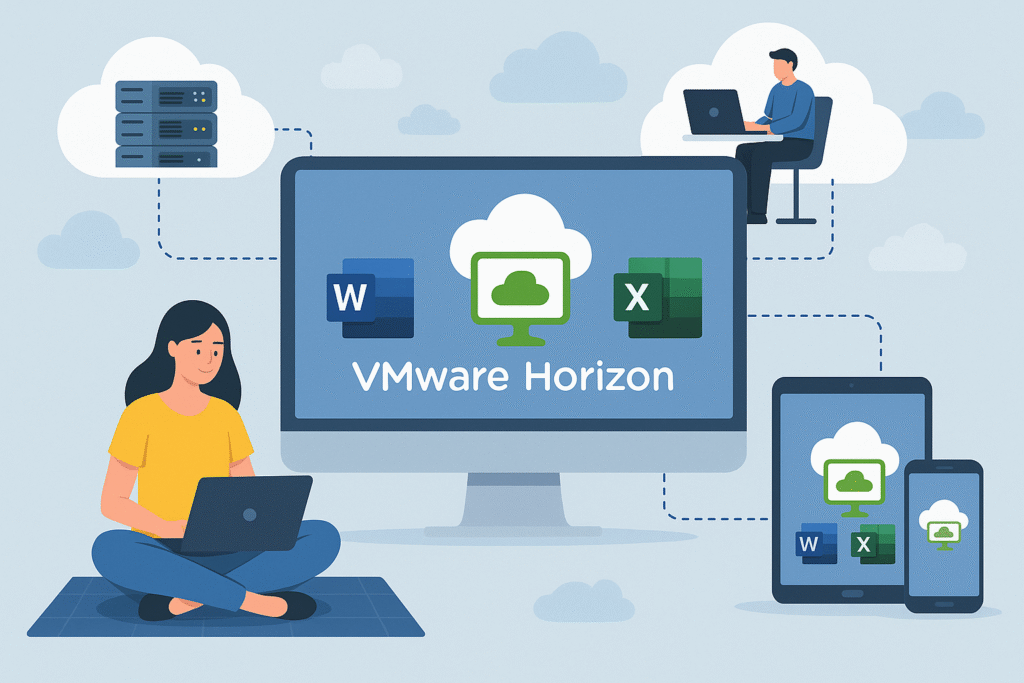 راه اندازی دسکتاپ مجازی،نرم‌افزارهای مالی، ورد و اکسل از راه دور
